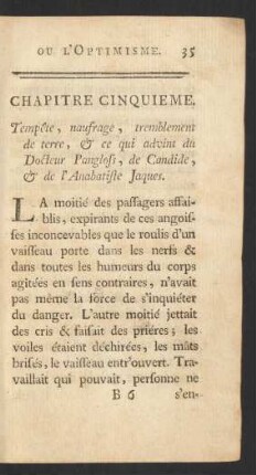 Chapitre cinquieme