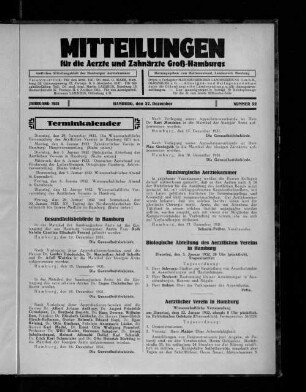 Jahrgang 1931, Hamburg, den 27. Dezember, Nummer 52