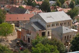 Gasthof Demnitz : Dresden-Loschwitz. Blick auf Gasthof Demnitz während der Rekonstruktion