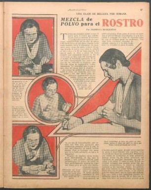 Mezcla de polvo para el rostro : Una clase de beleza por semana