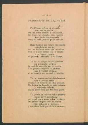 Fragmentos de una carta