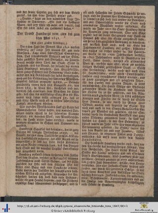Der Brand Hamburgs vom 4ten bis zum 8ten Mai 1842.