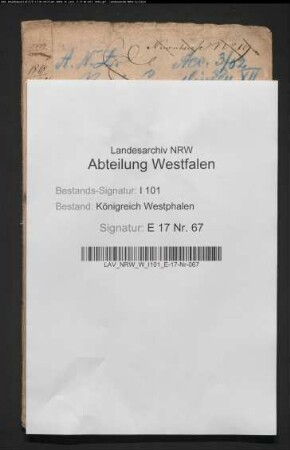 An den Staatsschatz abgelieferte Kapitalien des aufgehobenen Klosters Brede