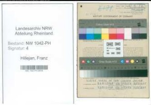 Entnazifizierung Franz Hillejan , geb. 02.10.1920 ()