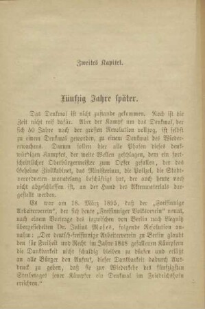 Zweites Kapitel. Fünfzig Jahre später