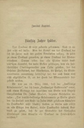 Zweites Kapitel. Fünfzig Jahre später
