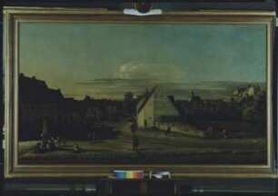 Pirna, Breitegasse mit Postmeilensäule, Bellotto-Gemälde
