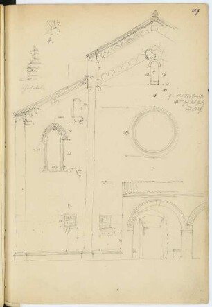 Kloster Chiaravalle Milanese, Mailand: Fassade (aus: Skizzen- und Fotoalbum 3)