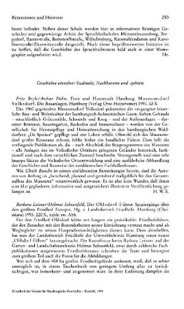 Leisner, Barbara ; Schoenfeld, Helmut :: Der Ohlsdorf-Führer, Spaziergänge über den größten Friedhof Europas, hrsg. vom Landesbetrieb Friedhöfe : Hamburg, Christians, 1993