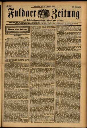 Erste Ausgabe vom Mittwoch, den 02. Oktober 1895.