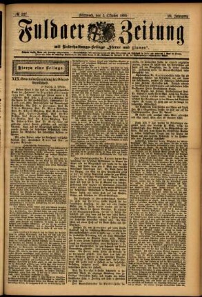 Erste Ausgabe vom Mittwoch, den 02. Oktober 1895.