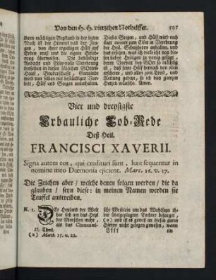 593-640, Vier und dreysigste Erbauliche Lob-Rede deß Heil. FRANCISCI XAVERII - Fuenf und dreyßigste Erbauliche Lob-Rede des Heil. FRANCISCI XAVERII