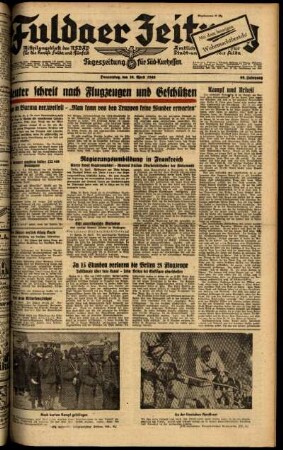 Ausgabe vom Donnerstag, den 16. April 1942.
