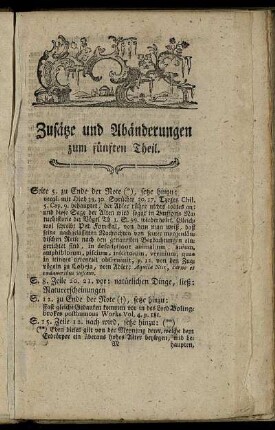 Zusätze und Abänderungen zum fünften Theil.