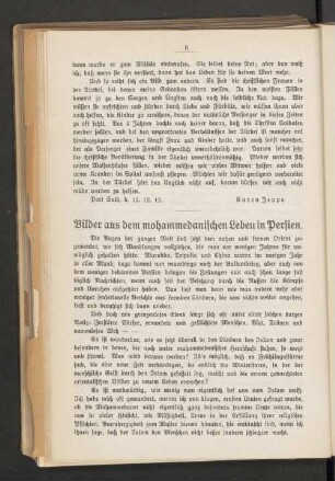 Bilder aus dem mohammedanischen Leben in Persien