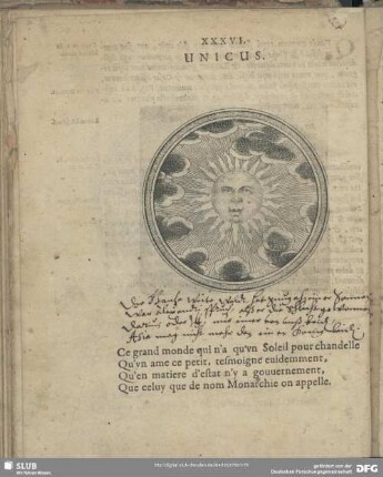 XXXVI. Unicus