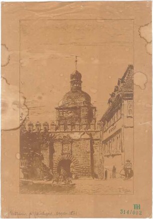 Fischer, Theodor; Schweinfurt (Bayern); Altes Mühlentor - Perspektive