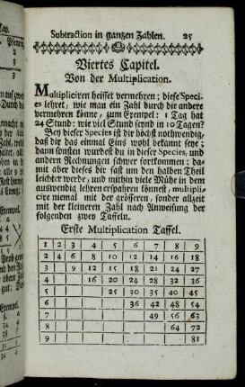 Viertes Capitel. Von der Multiplication.