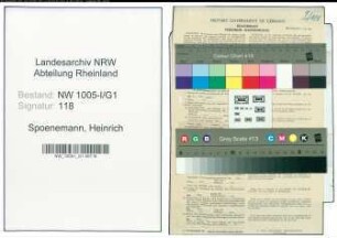 Entnazifizierung Heinrich Spoenemann , geb. 16.11.1894 (Gerichtsvollzieher)