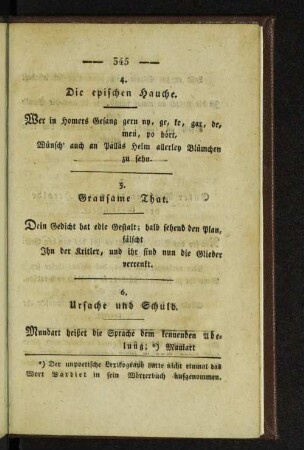 4. Die epischen Hauche.