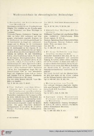 Werkverzeichnis in chronologischer Reihenfolge