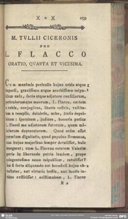 Pro L. Flacco Oratio, Quarta Et Vicesima