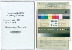 Entnazifizierung Bernhard Heistermann , geb. 17.08.1922 (Postbeamter)
