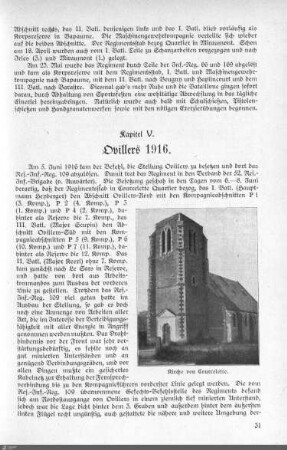 Kapitel V: Ovillers 1916.