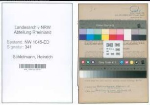 Entnazifizierung Heinrich Schlotmann , geb. 12.02.1898 (Lehrer)