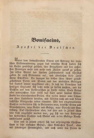 Bonifacius, Apostel der Deutschen.