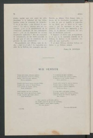 Mis versos