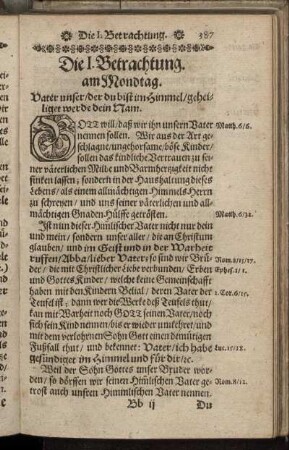 Die I. Betrachtung. - Die Die VII. Betrachtung.