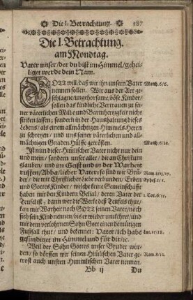 Die I. Betrachtung. - Die Die VII. Betrachtung.