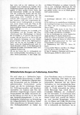 Mittelalterliche Burgen um Futterkamp, Kreis Plön
