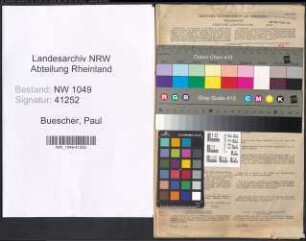 Entnazifizierung Paul Buescher , geb. 05.12.1906 (Beamter)