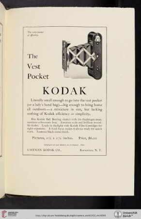 Eastman Kodak Co. [The Vest Pocket Kodak Camera]