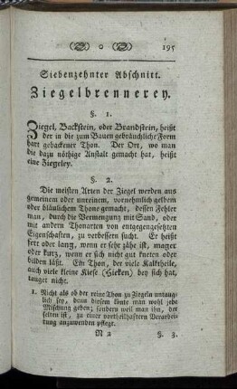 Siebenzehnter Abschnitt. Ziegelbrennerey.