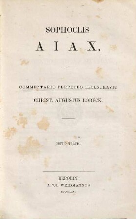 Sophoclis Aiax
