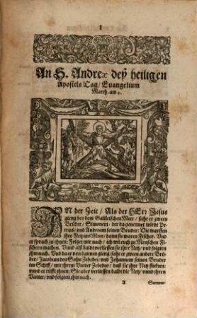 Postilla, de Sanctis, Das ist: Christliche, wahre, Euangelische Predigten vnnd Außlegung aller Fest vnd Feyertäg durch das gantze Jahr : Darinnen vnder andern viel fürnemer Articul deß Catholischen Glaubens außführlich erleuttert, vnd wider die jetztschwebende Secten auß göttlicher Schrifft erwiesen werden ; Der erste und ander Theil