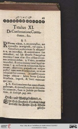 (Titulus XI - XX)