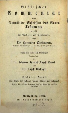 Der zweite Brief des Apostels Petrus und der Brief des Judas
