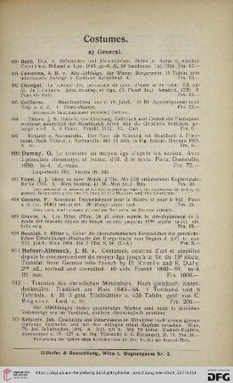 Costumes (Nr. 600 - 693)