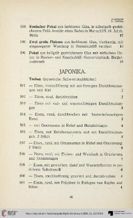 Japonika (Nr. 591-652)