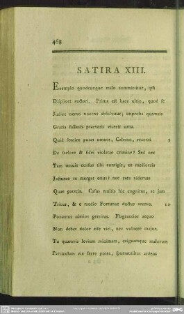 Satira XIII.