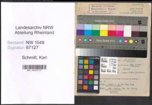 Entnazifizierung Karl Schmitt , geb. 09.09.1908 (Werbefachmann)
