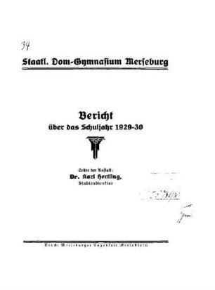 1929/30: Bericht ... - 1929/30