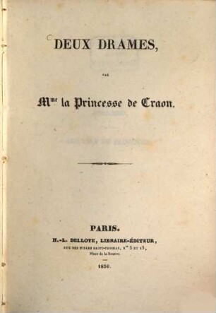 Deux drames