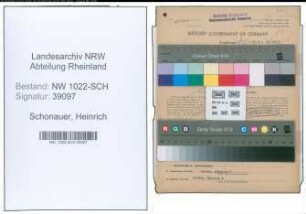 Entnazifizierung Heinrich Schonauer , geb. 16.03.1894 (Bahnsekretaer)