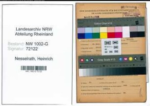Entnazifizierung Heinrich Nesselrath, geb. 29.09.1885 (Vulkaniseur)