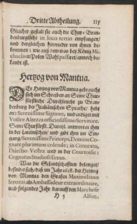 Hertzog von Mantua.
